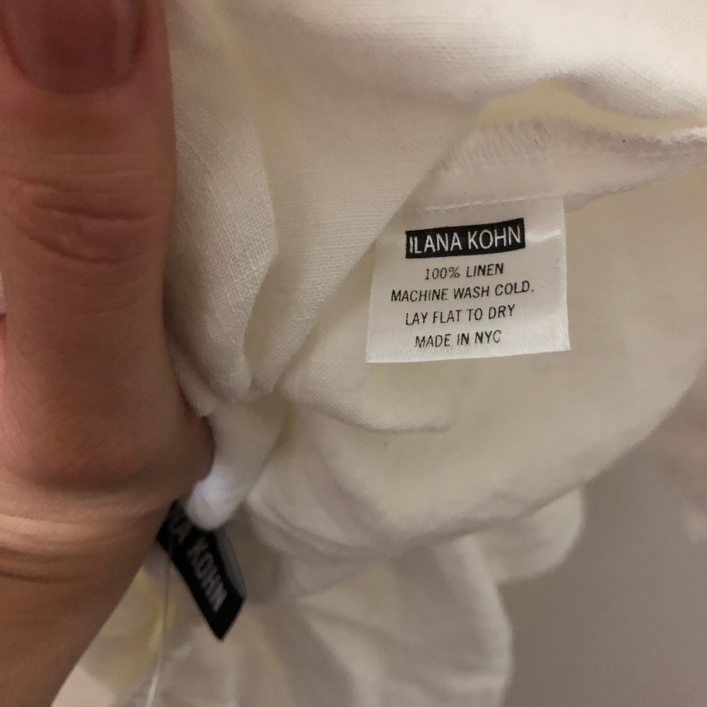 Ilana Kohn White 100% Linen Nico Ankle Pants M - Picture 3 of 5